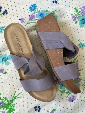 Overland Braided Strap Platform Leather Sandals - 8 Gray